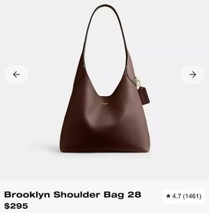 Coach Brown Leather Brooklyn Bag